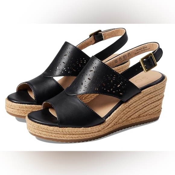 SOUL Naturalizer Ocean Women's Wedge Sandals Sz 11 Black - Picture 1 of 10